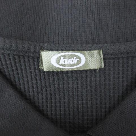 クティール kutir カジュアルシャツ ワッフル 半袖 ポロカラー 刺繍 