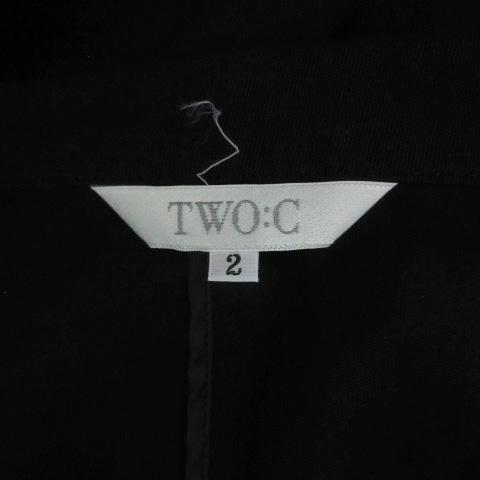 トゥーシー TWO:C テーラードジャケット ミドル丈 シングルボタン 薄手 