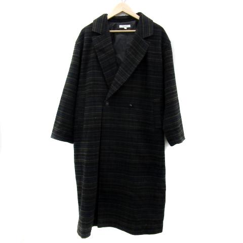 MOUSSY（マウジー） チェスターコート ロング丈 チェック柄 ダブル
