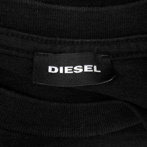 ディーゼル DIESEL Tシャツ カットソー 半袖 ラウンドネック ロゴ刺繍 黒 ブラック /SY1 レディース｜vectorpremium｜03