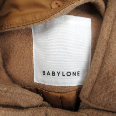 バビロン BABYLONE ノーカラーコート フード付き 2way ロング丈 バビロン BABYLONE ノーカラーコート フード付き 2way ロング丈