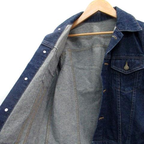 エビス ネイビー デニムジャケット サイズ40 ビス ViS デニムジャケット Gジャン ジージャン ミドル丈 M 紺