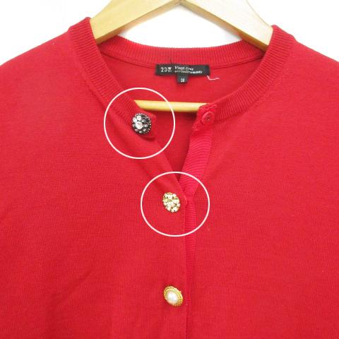 レッド ヴァレンティノ アンゴラ、カシミヤ混 花柄 ドット