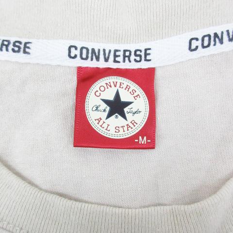 コンバース CONVERSE Tシャツ カットソー 半袖 クルーネック ロゴ刺? M ベージュ /FF36 メンズ｜vectorpremium｜05