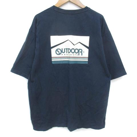 アウトドアプロダクツ OUTDOOR PRODUCTS Tシャツ カットソー 半袖 ラウンドネック ロゴプリント L 紺 ネイビー /FF15 メンズ｜vectorpremium｜02