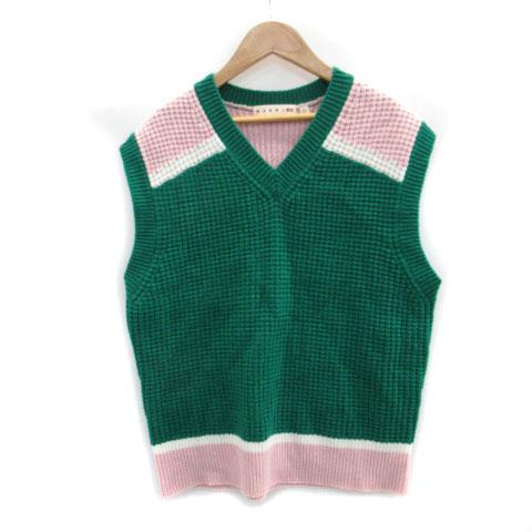 ユニクロ UNIQLO × マルニ MARNI ニットベスト Vネック ウール混 