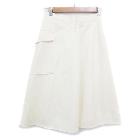 トゥモローランド TOMORROWLAND フレアスカート ロング丈 ウール 無地  