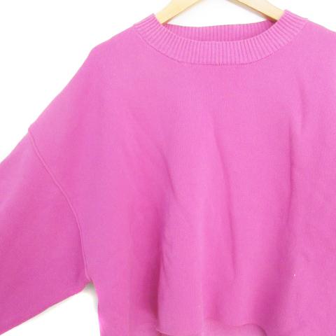 ページボーイ PAGE BOY ニット セーター ショート丈 長袖 クルーネック