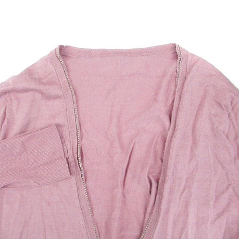 ダナパリ DANAPARIS ニットカーディガン Vネック ロング丈 ビーズ  