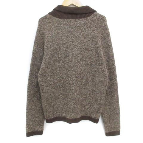 シップス SHIPS ニットカーディガン ミドル丈 ショールカラー ウール 