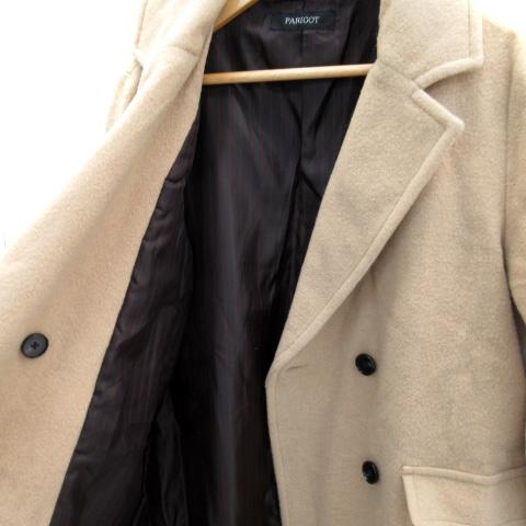 パリゴ PARIGOT チェスターコート ロング丈 ダブルボタン ウール M 