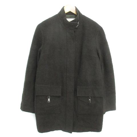 トラサルディ TRUSSARDI コート ミドル丈 スタンドカラー ジップアップ 