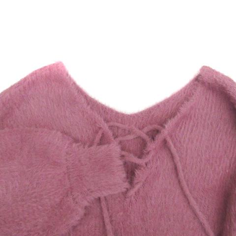 ナイスクラップ NICE CLAUP シャギーニット セーター 長袖 レース