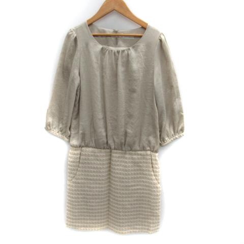 テチチ Te chichi ワンピース ひざ丈 七分袖 ラウンドネック