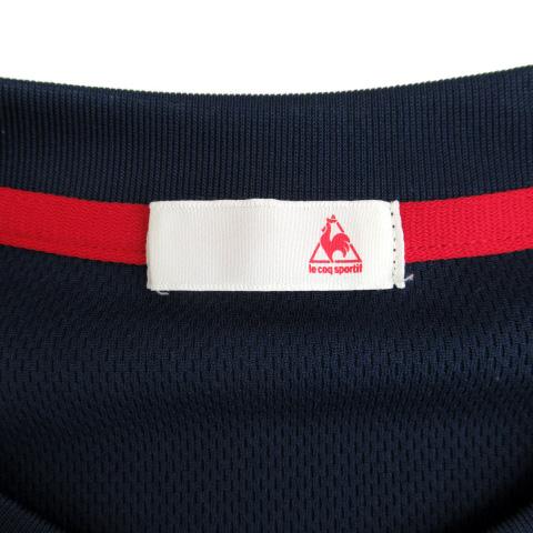 ルコックスポルティフ le coq sportif スポーツウェア カットソー 半袖 ラウンドネック プリント M 紺 ネイビー /SM13 メンズ｜vectorpremium｜04