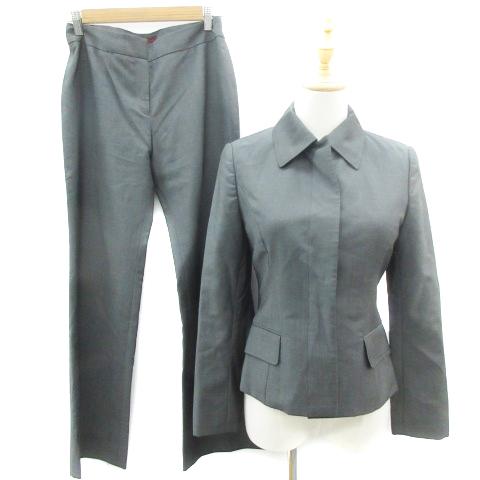 オールドイングランド　シルク混　パンツ　セットアップ　ブラウングレー　３６ オールドイングランドシルク混パンツセットアップブラウングレー36