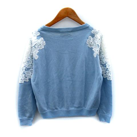 新品　ストロベリーフィールズ　カットソー　ブルー ストロベリーフィールズ STRAWBERRY-FIELDS ニット カットソー 長袖