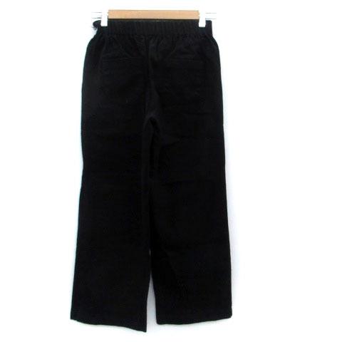 ラモネ LA MONET ワイドパンツ アンクル丈 イージー 黒 ブラック /HO2