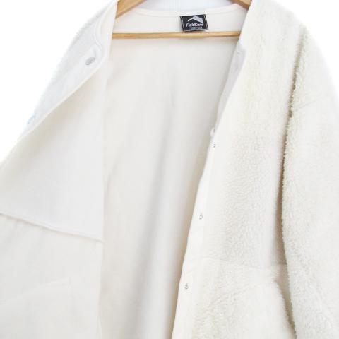 フィールドコア FieldCore ボアコート ノーカラーコート ロング丈 切替  