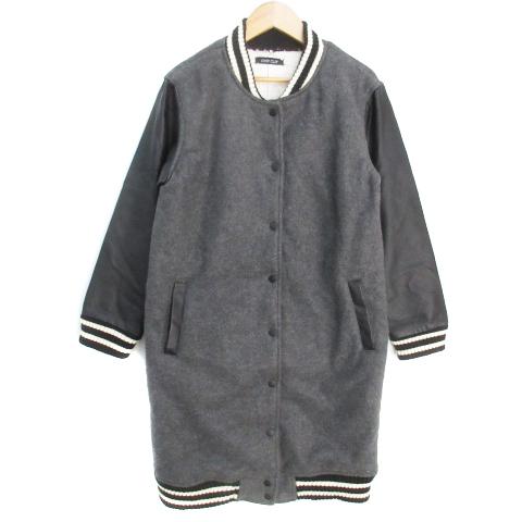 チップクリップ ブルゾンジャケット ロング丈 スタンドカラー 裏ファー  