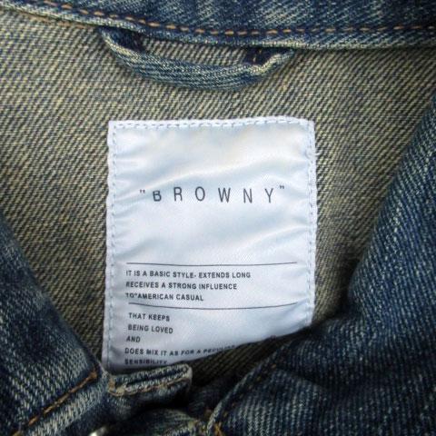 ブラウニー BROWNY デニムジャケット Gジャン ジージャン ミドル丈 M  