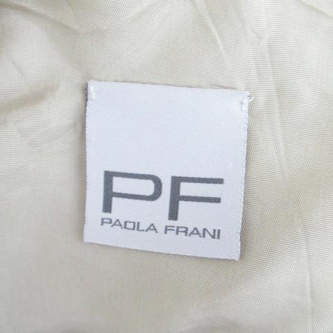 パオラフラーニ PAOLA FRANI フレアスカート ミニ丈 フリンジ ウール 