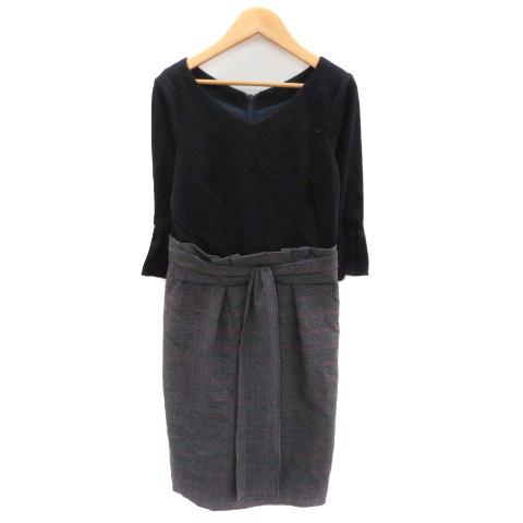 ジャスグリッティー JUSGLITTY ドッキングワンピース ひざ丈 七