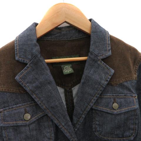 エディーバウアー EDDIE BAUER デニムテーラードジャケット ミドル丈 