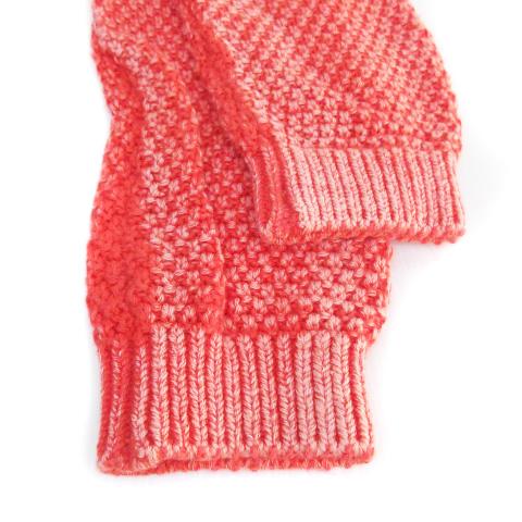 ルーニィ LOUNIE ニットワンピース ミニ丈 長袖 Vネック ケーブル編み