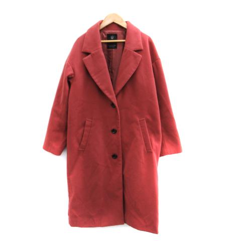 ダブルクローゼット w closet チェスターコート ロング丈 F 赤 レッド 