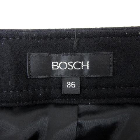 ボッシュ BOSCH タイトスカート カーゴスカート ひざ丈 無地 ウール 36  