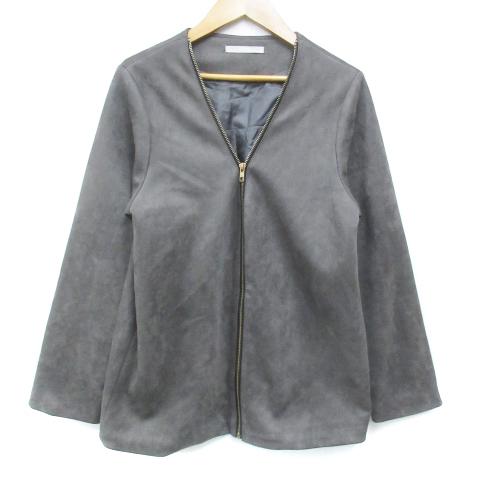 ジャケット・アウター DOU DOU ドゥドゥ DOUDOU ノーカラージャケット ブルゾンジャケット