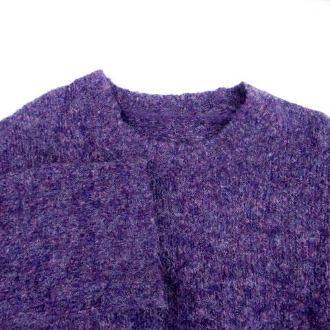 新品 紫 長袖 セーター レディース パープル ニット 定価30，000円