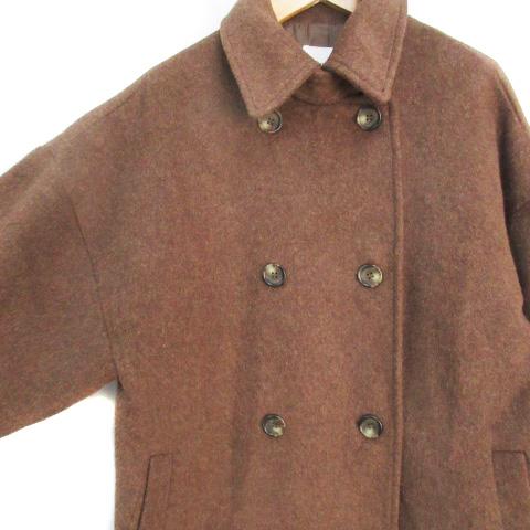 MURUA（ムルーア） ピーコート Pコート ロング丈 ステンカラー ダブル