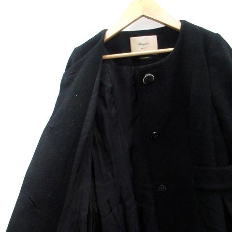 マーリエパーエフデ Maglie par ef-de ノーカラーコート ロング丈 