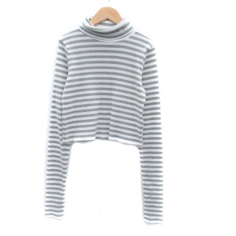 ナイスクラップ NICE CLAUP リブニット カットソー タートルネック