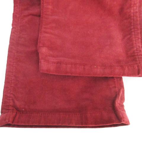 ヤヌーク YANUK コーデュロイパンツ テーパードパンツ ロング丈 XS 赤