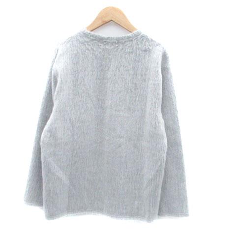 薄グレー ニットセーター 長袖 ラウンドネック JOURNAL STANDARD（ジャーナルスタンダード） シャギーニット セーター