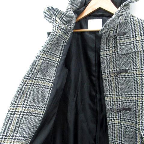 黒とグレーのチェック柄ダッフルコート タータンチェックショートダッフル（ダッフルコート） | DRESSTERIOR