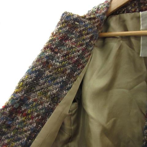 ヤンガニー yangany ノーカラージャケット ショート丈 チェック