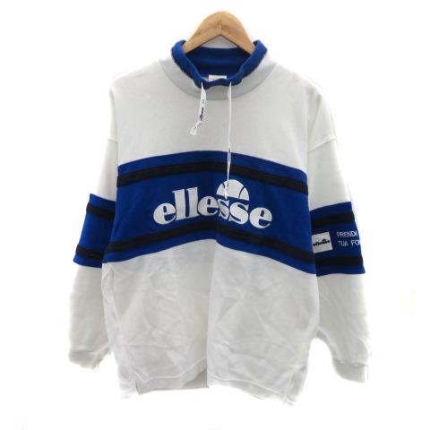 エレッセ ellesse カットソー 長袖 ハイネック ロゴ刺? オーバーサイズ