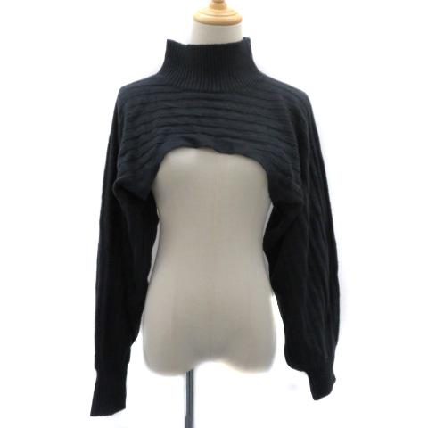 未使用品 ミラオーウェン Mila Owen ニット セーター 長袖 クロップド 