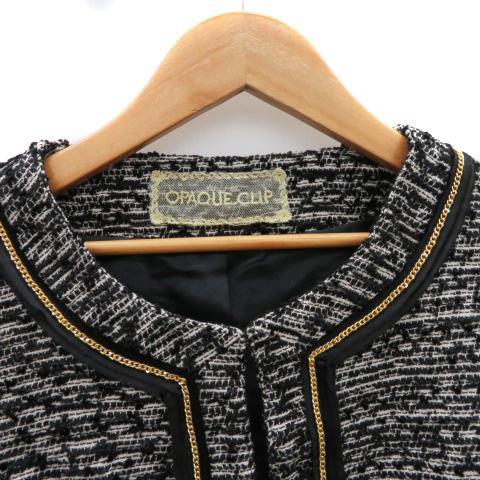 オペークドットクリップ OPAQUE.CLIP ノーカラージャケット ショート丈