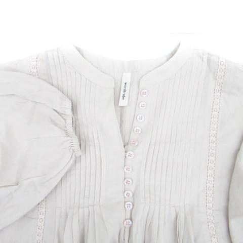 ワードトローブ Wordtrobe ワンピース スリットネック 五分袖 ロング丈 オーバーサイズ F ピンク /HO51 レディース |  | 02