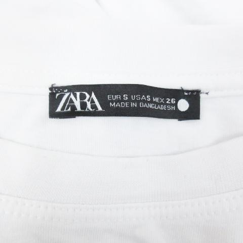 ザラ ZARA Tシャツ カットソー 長袖 ラウンドネック 無地 S 白 ホワイト /FF31 メンズ｜vectorpremium｜04