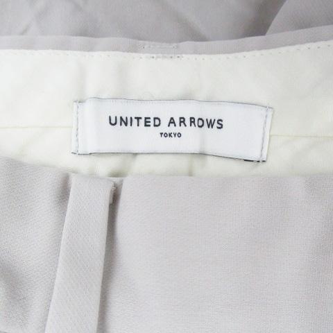 ユナイテッドアローズ UNITED ARROWS ガウチョパンツ ワイドパンツ ハーフ丈 38 ライトグレー /HO19 レディース｜vectorpremium｜05