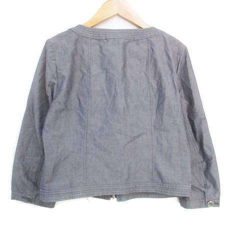 ろぺ ROPE'（ロペ） ROPE ノーカラージャケット ミドル丈 七分袖 ジップ