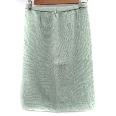 レリアン Leilian タイトスカート ミモレ丈 7 ミントグリーン /SM29  