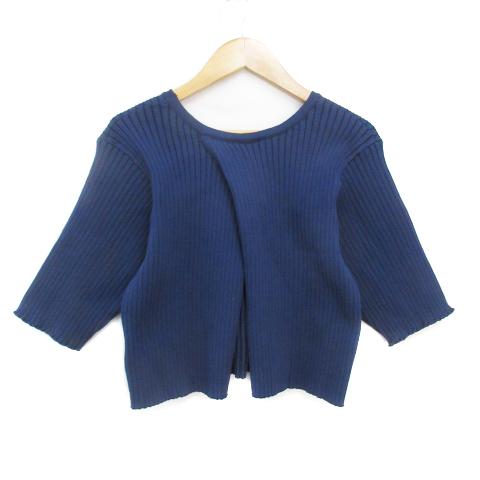 ミスティック mystic バックスリット半袖ニット カットソー