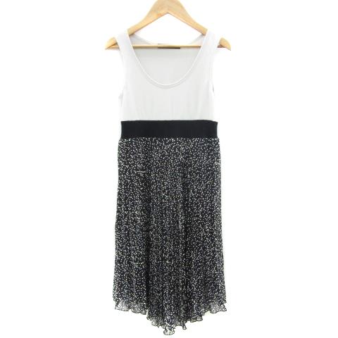 シニカル CYNICAL ワンピース ひざ丈 ノースリーブ Uネック 切替